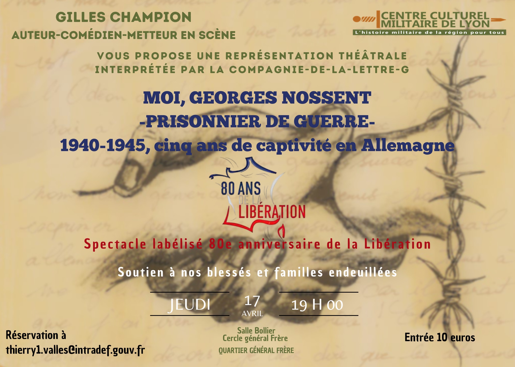 17 AVRIL INVITATION GML THEATRE Quartier Gnral Frre