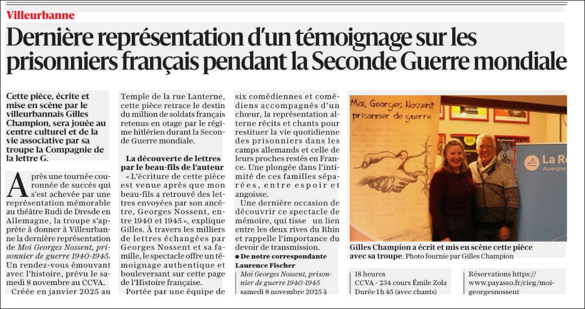 2025 11 03 LE PROGRES VILLEURBANNE